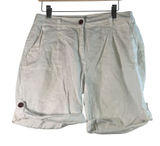 Eileen Fisher Shorts 2 White 100% Organic‎ Linen Pleated High Waist Coastal Luxe Photo 0