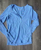 Aerie button up Waffle Henley Long Sleeve Photo 0