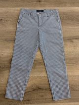 Liverpool Jeans Company Women’s 6/28 Blue Gingham Check Ankle Pants Stretch Photo 0