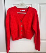 Red ZARA women’s sweater Photo 0