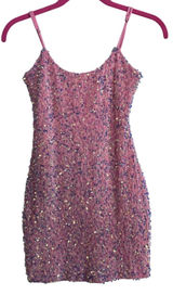 Lucy in the Sky Iridescent Sequin Bodycon Dress in Pink Size XS Party Concert Photo 0