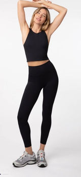Rhoback Vista High-Rise Legging Women XS Black Athleisure Yoga Pants VLGS0001 Photo 0
