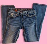 Rock Revival Angie Bootcut Jeans Women's Size 27 Embellished Blue Denim Photo 0