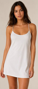 Abercrombie Fitch White Slip Dress Spaghetti Strap‎ Mini Dress Womens Photo 0