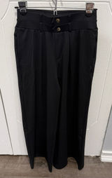 NWT Halara Black High Waisted Double Waistband Wide Leg Work Pants Photo 0