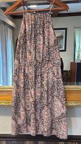 Maurices Gray & Orange Floral Dress - Size M Photo 0