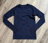 lululemon Navy Long Sleeve Top Size 10 Women’s Swiftly Tech Crewneck Photo 0