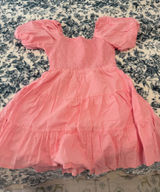 Mini Pink Summer Dress With Puffed Sleeves Photo 0