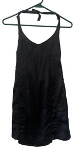 ZARA Women's Black Halter Tie Neck Mini Dress Medium LBD NEW SHORT POLYESTER Photo 0