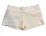 Vintage Y2K Sabora Low Rise Pinstripe Micro Shorts White Made in USA Photo 0