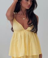 Princess Polly butter yellow babydoll tank top🌼💛✨ Photo 0