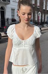 Blair Cotton Brandy Melville Top Ruffle Photo 0