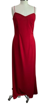 Vintage 1990s Dave and Johnny by‎ Laura Ryner Red Formal Gown Sz 11/12 Photo 0