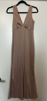 Champagne Maxi Dress Brown Photo 0