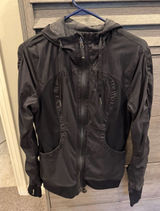 lululemon athletica Black Hooded Zip Dance Studio Reversible Jacket Size 8 Photo 0
