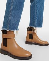 Tory Burch Women's Double T Buckled Chelsea Boots, Tan, Size 10.5, NWOT Display Photo 0