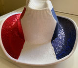 Women's Sequin Patriotic Cowboy Hat red white and blue glitz cowgirl new Photo 0