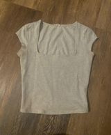 Garage gray square neck top  Photo 0