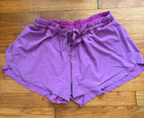 Lululemon Hit It Shorts Magenta Scalloped Hem Size 10 Photo 0