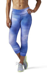 Reebok CrossFit Lux Bold 3/4‎ Wavy Ombré Legging Blue White XS Photo 0