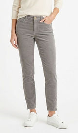 J.Crew Corduroy Pants Women’s Size 30 Gray Skinny Ankle Zip Stretch Photo 0