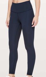 Lululemon Dark Blue Wunder Under High Rise Leggings‎ Photo 0