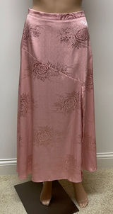 NWT fab’rik Pink Dallas Floral Slit Midi Skirt size S Photo 0