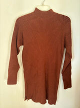 Abercrombie & Fitch Ribbed Mock Neck Sweater Small Orange Photo 0