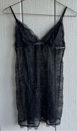 Victoria’s Secret Dream Angels Black Lace‎ Up Back Slip M Photo 0
