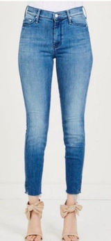 MOTHER Vamp Fray Jeans In Crack The Whip‎ Wash Women’s Size 26 Preppy Classic Photo 0