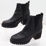 Steve Madden Jody Black Chelsea Lug Sole Block Heel Boots Womens Size 10 Photo 0