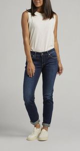 Silver Jeans Co. Women's Boyfriend Mid Rise Slim Leg Jean Photo 0