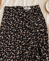 Isabel Marant Étoile Floral Ruched Ruffle Skirt Black Beige French Designer Photo 0