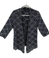 Shannon Ford New York Lace Floral Embroidered 3/4 Sleeve Open Sheer Blouse Sz‎ L Photo 0