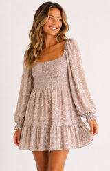 Altar’d State Floral Smocked Mini Dress M Romantic Cottagecore Prairie Feminine‎ Photo 0