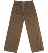 Levis Dad Utility Carpenter Jean Women Sz 26x30 Brown Denim Premium Big E Photo 0