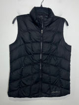 Eddie Bauer essential classic down puffer vest black women's size medium‎ Photo 0