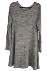 Old Navy Swing Dress Women XL‎ Gray Space Dye Long Sleeve Knit Babydoll Layer Photo 0