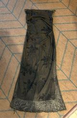 NEW Green Formal Semi Formal Backless Sheer Maxi Dress S Photo 0