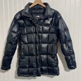 North Face 600 Down Puffer Jacket Women's Small Black Square Quilt Transit F10 Photo 0