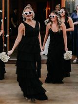 Revelry Black Bridesmaids Dress Photo 0