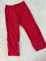 🩷 3/$18 Victoria's Secret Rose Print Pajama Lounge Pants Red Large Modal Cotton Photo 0