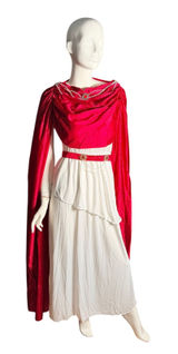 Hauntlook Roman Empress Costume Red White Goddess Toga Gown Womens Medium Photo 0