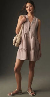 DAILY PRACTICE BY ANTHROPOLOGIE Trek Utility Mini Dress size large Photo 0