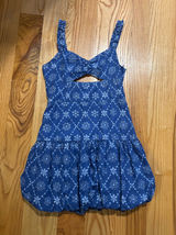 Zara Openwork Embroidered Mini Dress in blue Photo 0