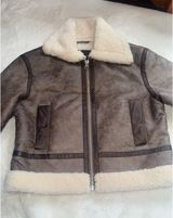 French Connection Vegan Shearling Zip Up Jacket Photo 0