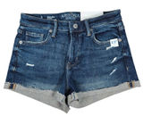 Arizona Jean Co High Rise Denim‎ Shorts Womens Size 2 2.5 Inch Inseam Cuffed Photo 0