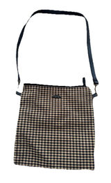 Longaberger Women's Tan and Black Plaid Crossbody Bag Purse 11"x 10"‎ Photo 0
