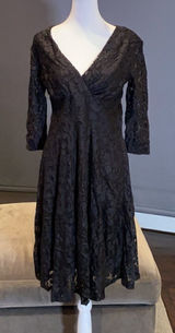 Women’s Black V-Neck Party Cocktail Dress Size M NWT Photo 0