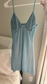 Blue glitter mini dress Photo 0